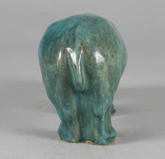 Ceramic Glazed Turquoise Hippo - 2323572