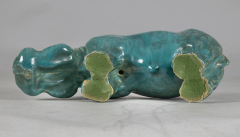 Ceramic Glazed Turquoise Hippo - 2323574