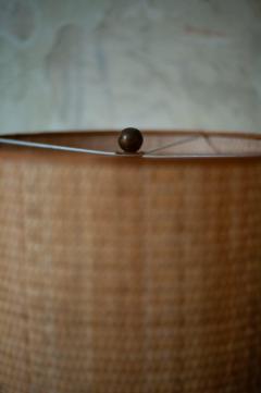 Ceramic Lamp with Raffia Lampshade - 4472955