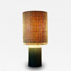 Ceramic Lamp with Raffia Lampshade - 4528396