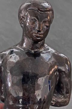 Ceramic Sculpture Shirtless Standing Man Golden Gate Expo Era  - 4452600