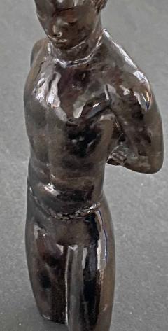 Ceramic Sculpture Shirtless Standing Man Golden Gate Expo Era  - 4452601