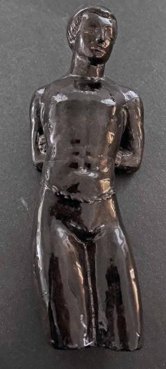 Ceramic Sculpture Shirtless Standing Man Golden Gate Expo Era  - 4452602