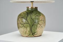 Ceramic Table Lamp with Illustrative Details Europe ca 1960s - 4294755