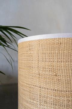 Ceramic Table Lamp with a Raffia Lampshade - 4736853