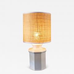 Ceramic Table Lamp with a Raffia Lampshade - 4760113