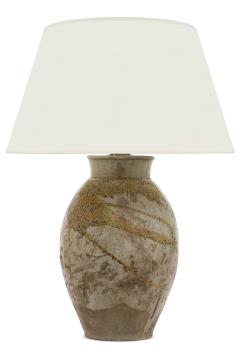 Ceramic Taupe Glazed Table Lamp - 3950533