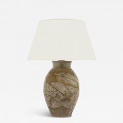 Ceramic Taupe Glazed Table Lamp - 3952251