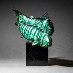 Ceramic Trout with Enameled Surface Italy Mid 20th Century - 4686607