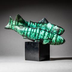 Ceramic Trout with Enameled Surface Italy Mid 20th Century - 4686609
