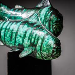 Ceramic Trout with Enameled Surface Italy Mid 20th Century - 4686610