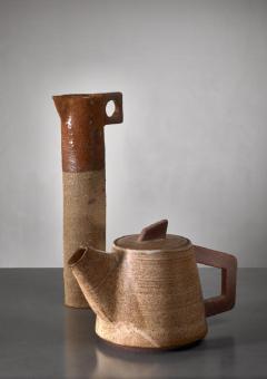 Ceramic pitcher and tea pot France 1960s - 761064