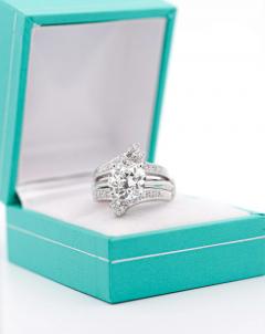 Certified CVD Lab Diamond Solitaire Ring and Diamond Jacket Engagement Ring - 3510080