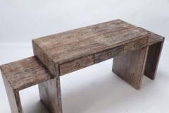 Cerused oak desk with pull out work surfaces having three drawers Contemporary - 3236496