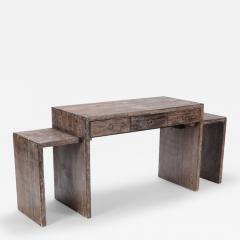 Cerused oak desk with pull out work surfaces having three drawers Contemporary - 3241053