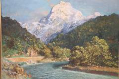 Cesare Bentivoglio Italian Oil Painting on Canvas Cesare Bentivoglio Mountain Landscape with River - 2735068