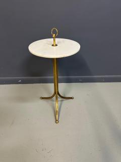 Cesare Lacca 1950s Italian Cesare Lacca Brass and Marble Drinks Table Mid Century - 4367381