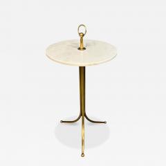 Cesare Lacca 1950s Italian Cesare Lacca Brass and Marble Drinks Table Mid Century - 4369182