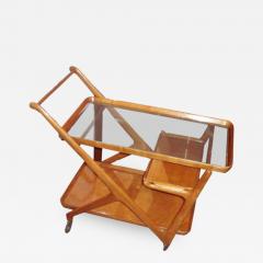 Cesare Lacca A Modernist Bar Cart in Walnut and Glass by Cesare Lacca - 257243