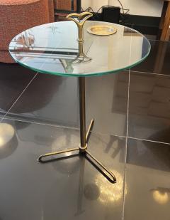 Cesare Lacca Brass glass portacenere side table by Cesare Lacca - 3602434
