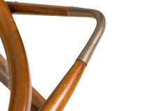 Cesare Lacca Cesare Lacca Italian Mid Century Oval Teak and Brass Serving Trolley - 4655450