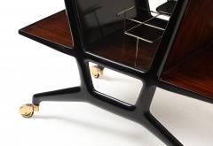 Cesare Lacca Cesare Lacca Modernist Ebonized Wood And Rosewood Bar Cart - 4442787