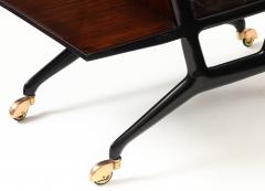 Cesare Lacca Cesare Lacca Modernist Ebonized Wood And Rosewood Bar Cart - 4442792