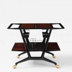 Cesare Lacca Cesare Lacca Modernist Ebonized Wood And Rosewood Bar Cart - 4444090