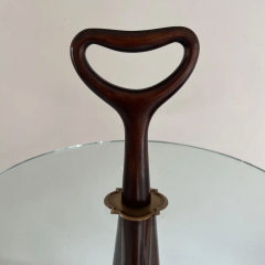 Cesare Lacca Cesare Lacca Pair of Tripod Side Tables with Glass top circa 1950 - 4612797