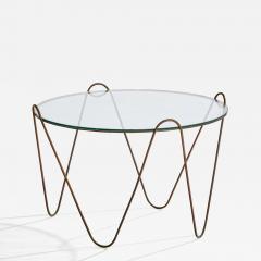 Cesare Lacca Coffee Table with Brass and Glass Italy 1950s - 4771061