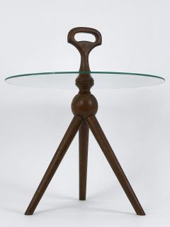 Cesare Lacca Exceptional Mid Century Tripod Teak Side Table or Occasional Table Germany 1960s - 4548083