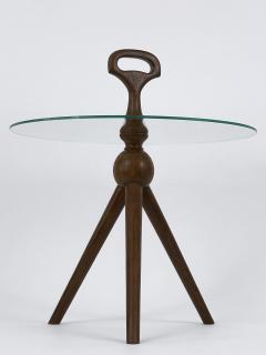 Cesare Lacca Exceptional Mid Century Tripod Teak Side Table or Occasional Table Germany 1960s - 4548084