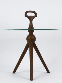 Cesare Lacca Exceptional Mid Century Tripod Teak Side Table or Occasional Table Germany 1960s - 4548085