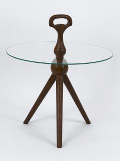 Cesare Lacca Exceptional Mid Century Tripod Teak Side Table or Occasional Table Germany 1960s - 4548088