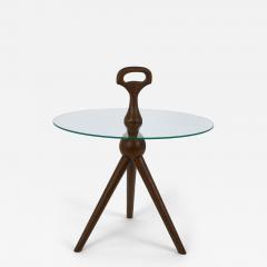 Cesare Lacca Exceptional Mid Century Tripod Teak Side Table or Occasional Table Germany 1960s - 4548187