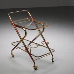 Cesare Lacca Grappa Trolley by Cesare Lacca in Glass Brass and Metal Italy 1950 s - 3653593