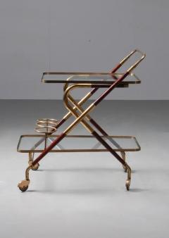 Cesare Lacca Grappa Trolley by Cesare Lacca in Glass Brass and Metal Italy 1950 s - 3653599