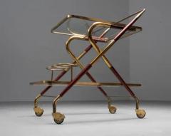 Cesare Lacca Grappa Trolley by Cesare Lacca in Glass Brass and Metal Italy 1950 s - 3653601