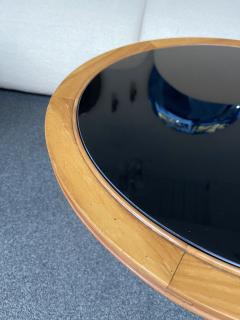 Cesare Lacca Italian Mid Century Wood and Opaline Glass Coffee Table Italy 1950s - 2299300