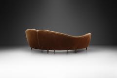 Cesare Lacca Large Curved Sofa with Tapered Wooden Legs by Cesare Lacca Italy 1950s - 3034990