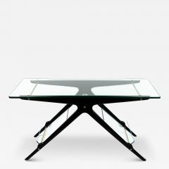Cesare Lacca Mid Century Italian Coffee Table With Magazine Rack - 4099749