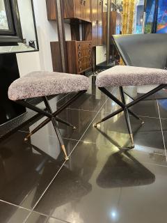 Cesare Lacca Pair Cesare Lacca triangular stools or ottomans - 3376962