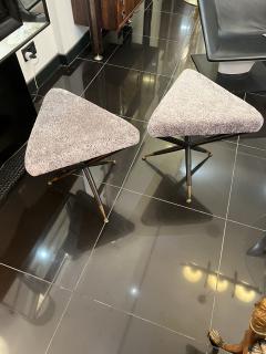 Cesare Lacca Pair Cesare Lacca triangular stools or ottomans - 3376963
