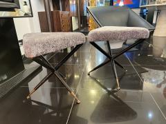 Cesare Lacca Pair Cesare Lacca triangular stools or ottomans - 3376964