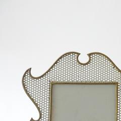 Cesare Lacca Splendid Italian Perforated Metal and Brass Photo Frame 1940s - 3822097