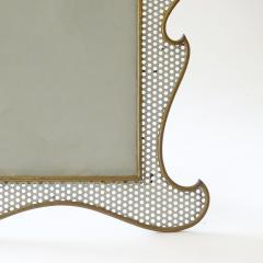 Cesare Lacca Splendid Italian Perforated Metal and Brass Photo Frame 1940s - 3822099