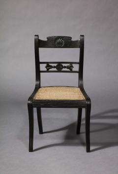 Ceylonese Solid Ebony Side Chair in the Regency Taste - 3161469