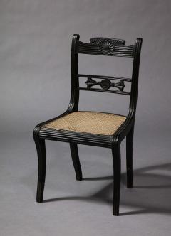 Ceylonese Solid Ebony Side Chair in the Regency Taste - 3161519