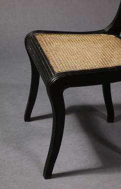 Ceylonese Solid Ebony Side Chair in the Regency Taste - 3161521