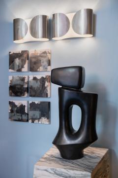 Ch Ibanes Abstract sculpture in black Belgian marble by Ch Ibanes for Blend Italy 2022 - 2897703